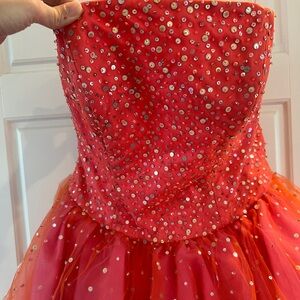 Sparkling Hot Pink Homecoming/Prom dress